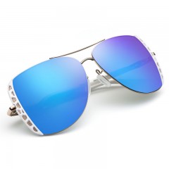 林志玲花样姐姐同款海伦凯勒太阳镜女 偏光蛤蟆镜潮墨镜H8535 花样姐姐同款 林志玲设计 炫彩镂空