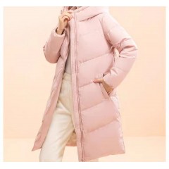 拉夏贝尔冬季韩版中长款时尚羽绒服女