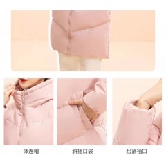 拉夏贝尔冬季韩版中长款时尚羽绒服女