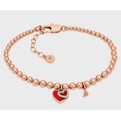 阿玛尼双层爱心串珠手链