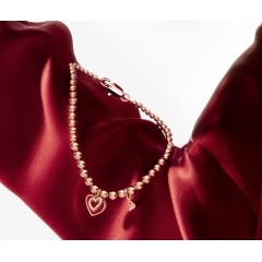 阿玛尼双层爱心串珠手链