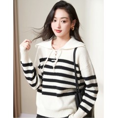 法式条纹羊毛衫