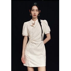 新中式棉弹提花裙