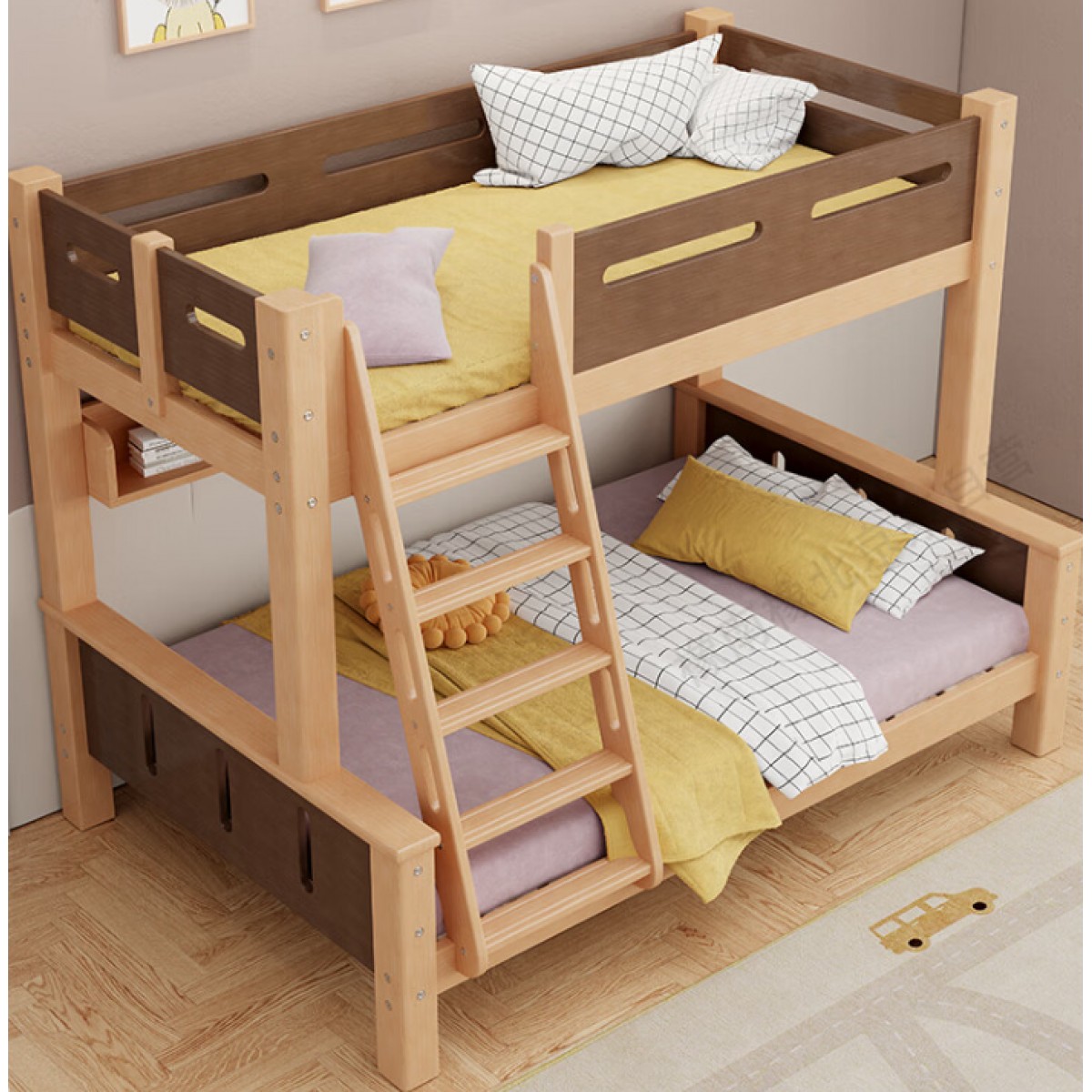 橡南橡北双层高低床